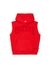 Red Sleeveless hoodie in cotton mesh