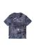 Blue Cotton T-shirt with all-over worn print