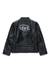 Black Leather jacket with perforated details