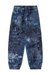 Blue Sweatpants with all-over marbled effect