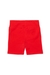 Red Stretchy shorts with cut-off logo