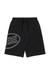 Black Cotton bermudas with maxi print