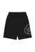 Black Cotton bermudas with maxi print