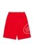 Red Cotton bermudas with maxi print