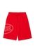 Red Cotton bermudas with maxi print
