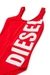 Red Swimsuit in solid colour with maxi logo