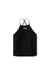 Black Halter top in cool wool with cut-out Oval D