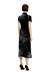 Black Midi polo dress in reverse-printed knit