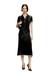 Black Midi polo dress in reverse-printed knit