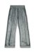 Grey Track pants with trompe l'oeil cable-knit print