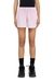 Pink Nylon shorts with a treated finish