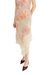 Multicolor Midi slip dress with floral print and lace trim
