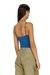 Blue Bodysuit in ribbed jersey with shadow-patch effects