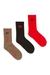 Multicolor Three-pack socks with logo detail