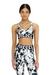 Multicolor Sports bra in printed microfibre
