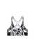 Multicolor Sports bra in printed microfibre
