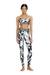 Multicolor Sports bra in printed microfibre