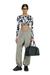 Black Crop top in printed microfibre