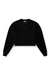 Black Crop top in light stretch scuba