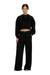 Black Crop top in light stretch scuba