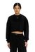 Black Crop top in light stretch scuba