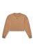 Brown Crop top in light stretch scuba
