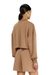 Brown Crop top in light stretch scuba