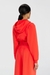 Red Cropped Hoodie With Logo Band