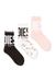 Multicolor Three-pack socks with ruffled edge