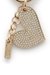 Gold Metal heart charm with rhinestones