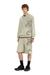 Beige Hoodie in textured cotton mesh