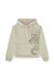 Beige Hoodie in textured cotton mesh