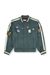 Green Satin bomber jacket with patches