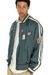 Green Satin bomber jacket with patches