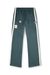 Green Satin track pants with patches