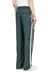 Green Satin track pants with patches