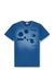Blue T-shirt with shadow-effect patches