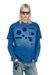 Blue T-shirt with shadow-effect patches