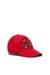 Red Baseball cap with embroidered patches