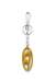 Multicolor Metal and resin Oval D keyring