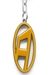 Multicolor Metal and resin Oval D keyring
