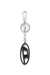 Multicolor Metal and resin Oval D keyring