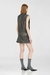 Grey Biker-Style Mini Dress With Belt