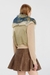 Beige Bomber Jacket With Rib-Knit And Plush Trims