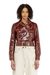 Patent-leather jacket with large belt