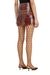 Patent-leather miniskirt with belt