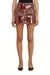 Patent-leather miniskirt with belt