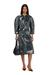 Patent-leather jacket with cocoon sleeves