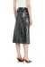Patent-leather midi skirt with belt