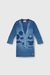 Blue Henley Top With Shadow-Patch Effects